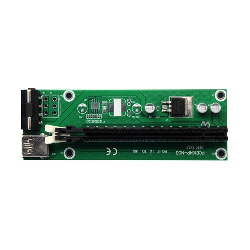 USB 3.0 PCI-E Express 1x to 16x Extender Riser Card Adapter SATA Power Cabl - Zdjęcie 8 z 10