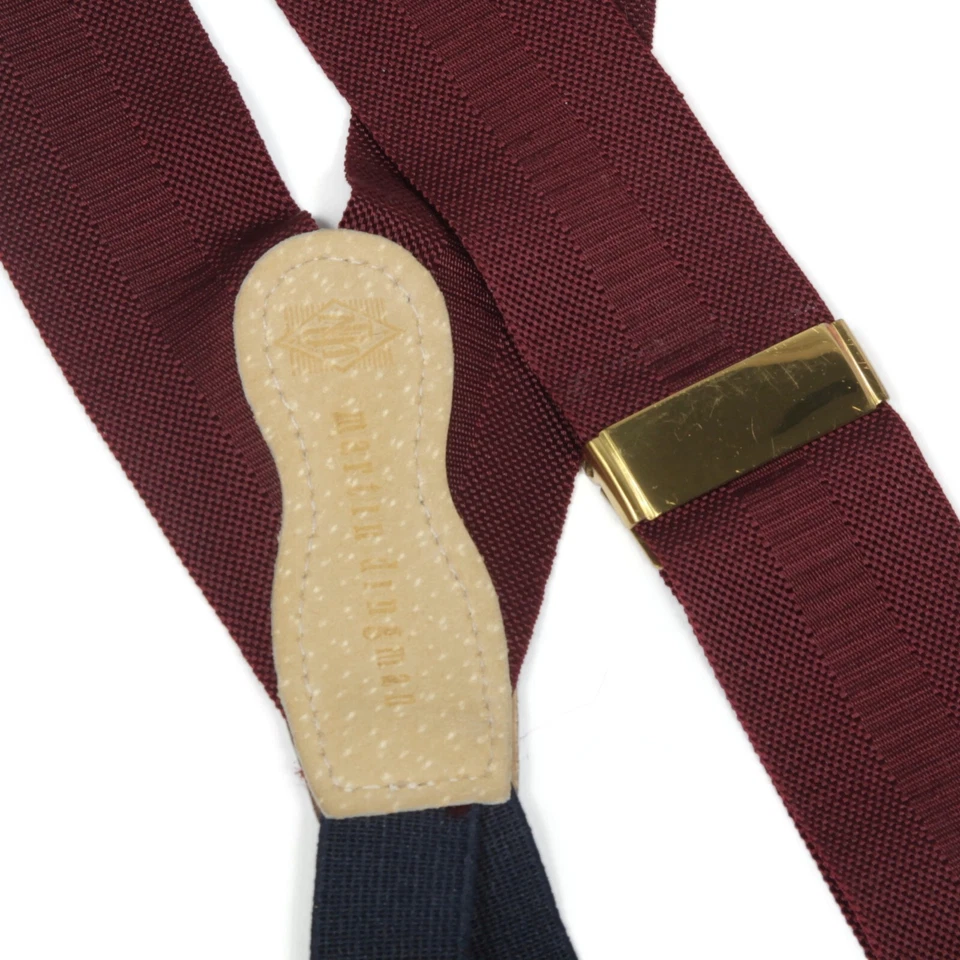 Pantalones tirantes Martin Dingman rojo borgoña para hombre latón Foto 4 de 4