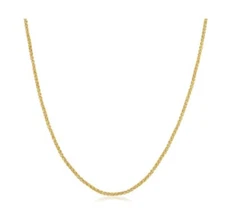 14k Yellow Gold Filled 1.5mm-round Wheat Chain Necklace
