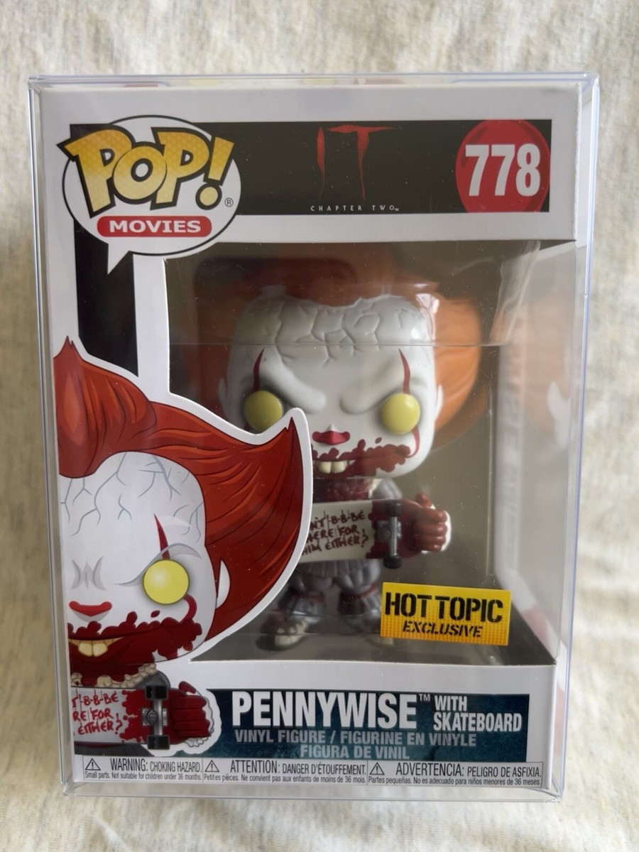 Funko Pop! IT Chapter Movie Pennywise with Skateboard #778 Hot Topic Excl