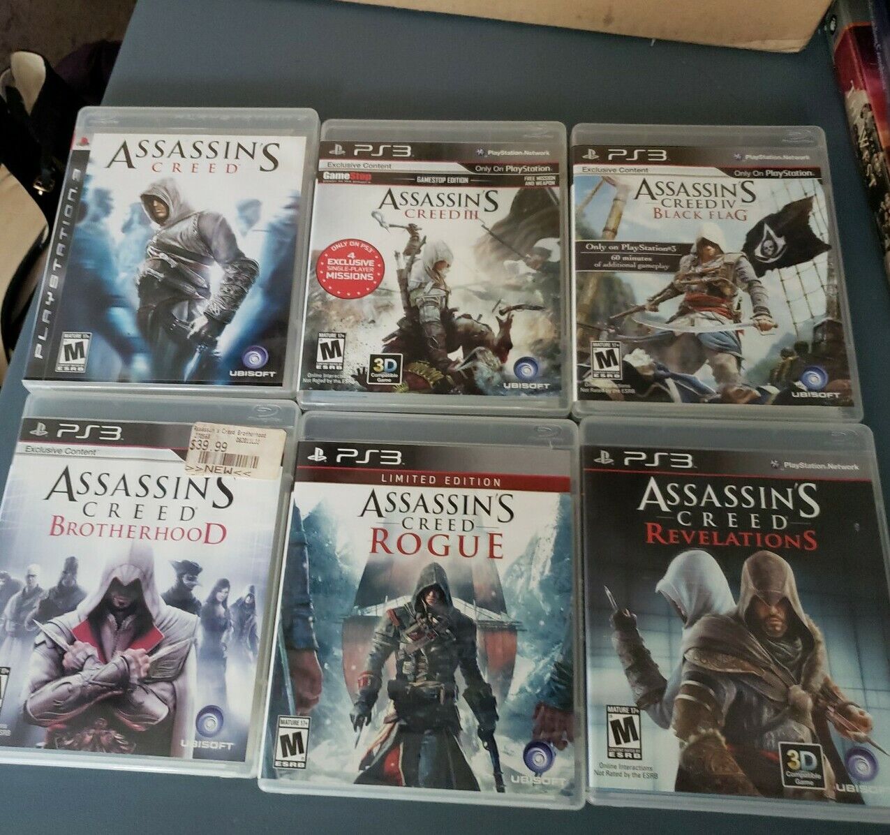 ASSASSINS CREED Bundle 1, 2, 3, Black Flag, Rogue, Revelations PlayStation  3 PS3