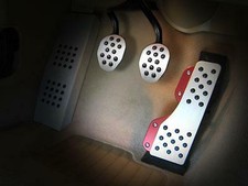 Rennline Silver Aluminum 3 Piece Pedal Set Fits Bmw Rennline Silver Aluminum 3 Piece Pedal Set Fits Bmw