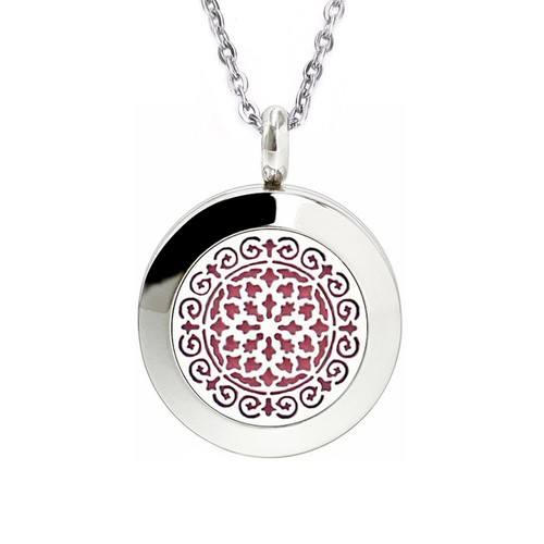 Collar Colgante Aroma Acero Inoxidable 20mm Perfume Aceite Esencial Difusor - Imagen 36 de 93
