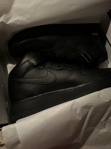 Nike X Supreme Hombres Talla 10 Negro Hightop Airforce 1s Nuevo Con Caja - Imagen 16 de 17