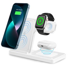 3 In 1 Magnetic Wireless Charger Stand 15W Fast Charging Dock Station Multiple D
