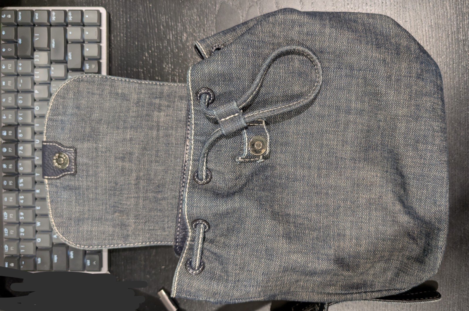 Rebecca Minkoff Denim Sofia Drawstring Backpack U… - image 2