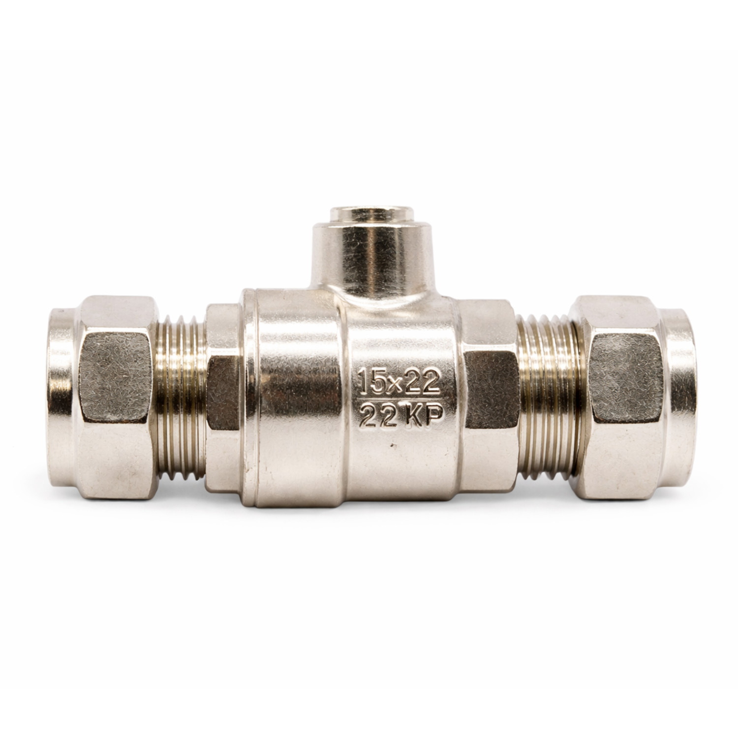 Westco WRAS 15mm C x C Compression Chrome Isolating Valve Full Bore Plumbing UK