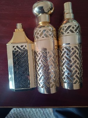 3x Guerlain Empty Refillable Parfume Bottles Vintage Collectable Perfume Bottles