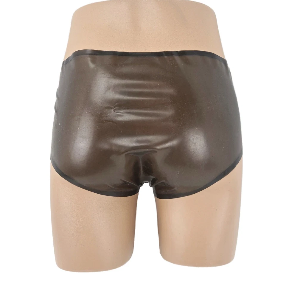 Latex Slip ouvert schwarz-transparent (S) - Bild 3 von 4