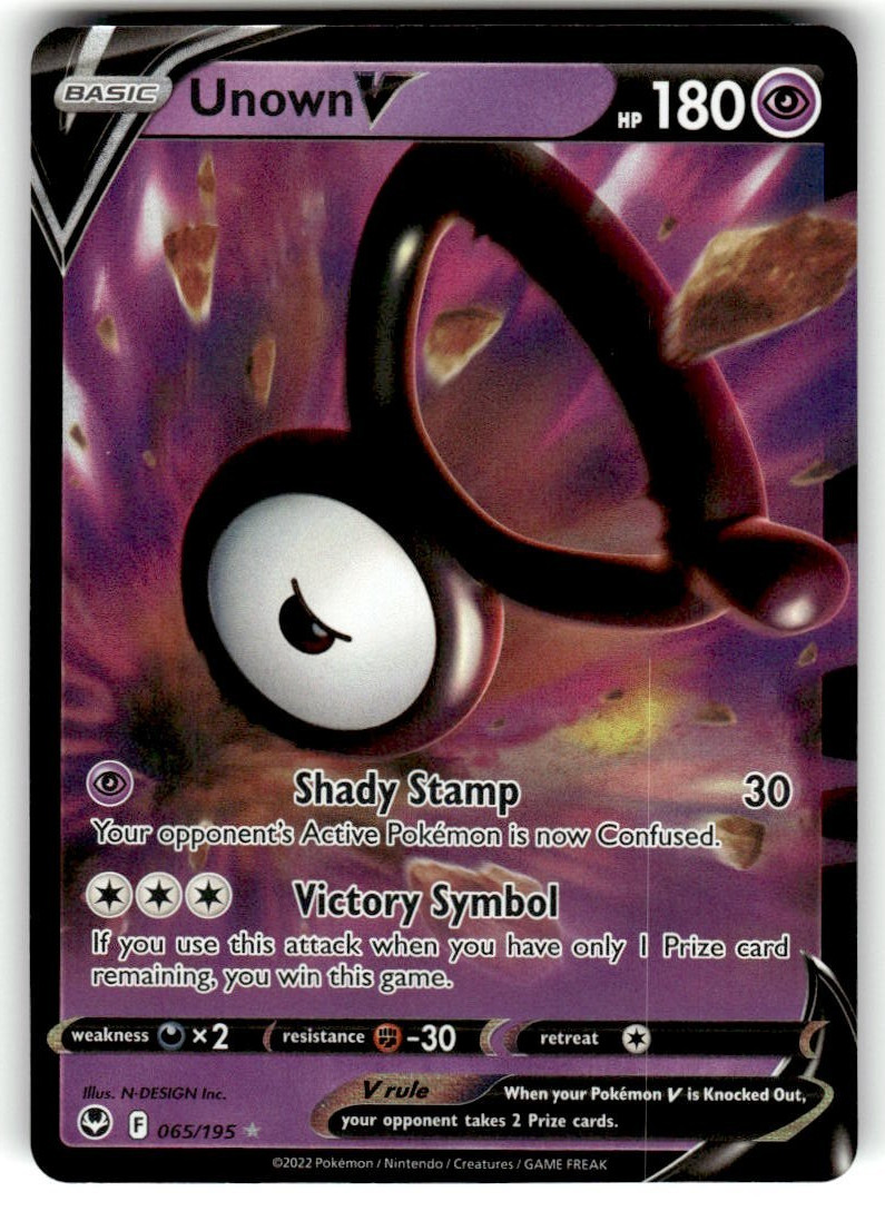 Unown V 065/195 - SWSH: Silver Tempest Ultra Rare - Pokémon TCG (NM)