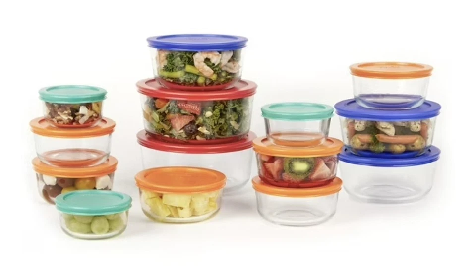 Pyrex Store It Simply Store Juego de almacenamiento de alimentos de vidrio de 28 piezas nuevo Foto 4 de 4