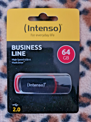 Intenso Business Line USB-Stick, 8GB - Schwarz/Rot (3511460)