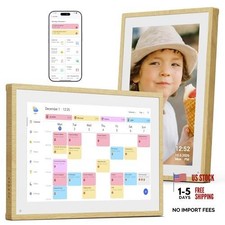10.1 inch Digital Calendar Chore Chart   Digital Picture Frame, Wood 10.1