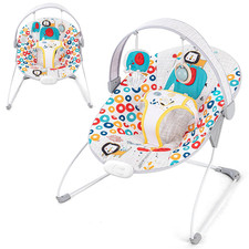 Baby Bouncer Infant Seat w/ Music Portable Adjustable 0-6M 6-20lbs