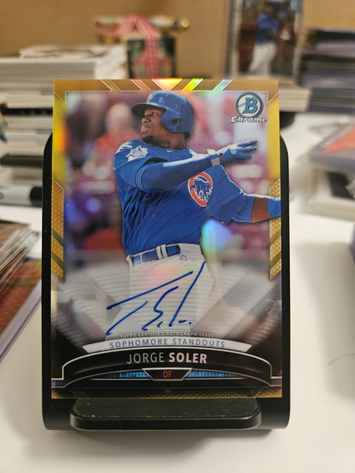 2016 Bowman - Sophomore Standouts Auto Jorge Soler #SSA-JS Gold Refractor #/50