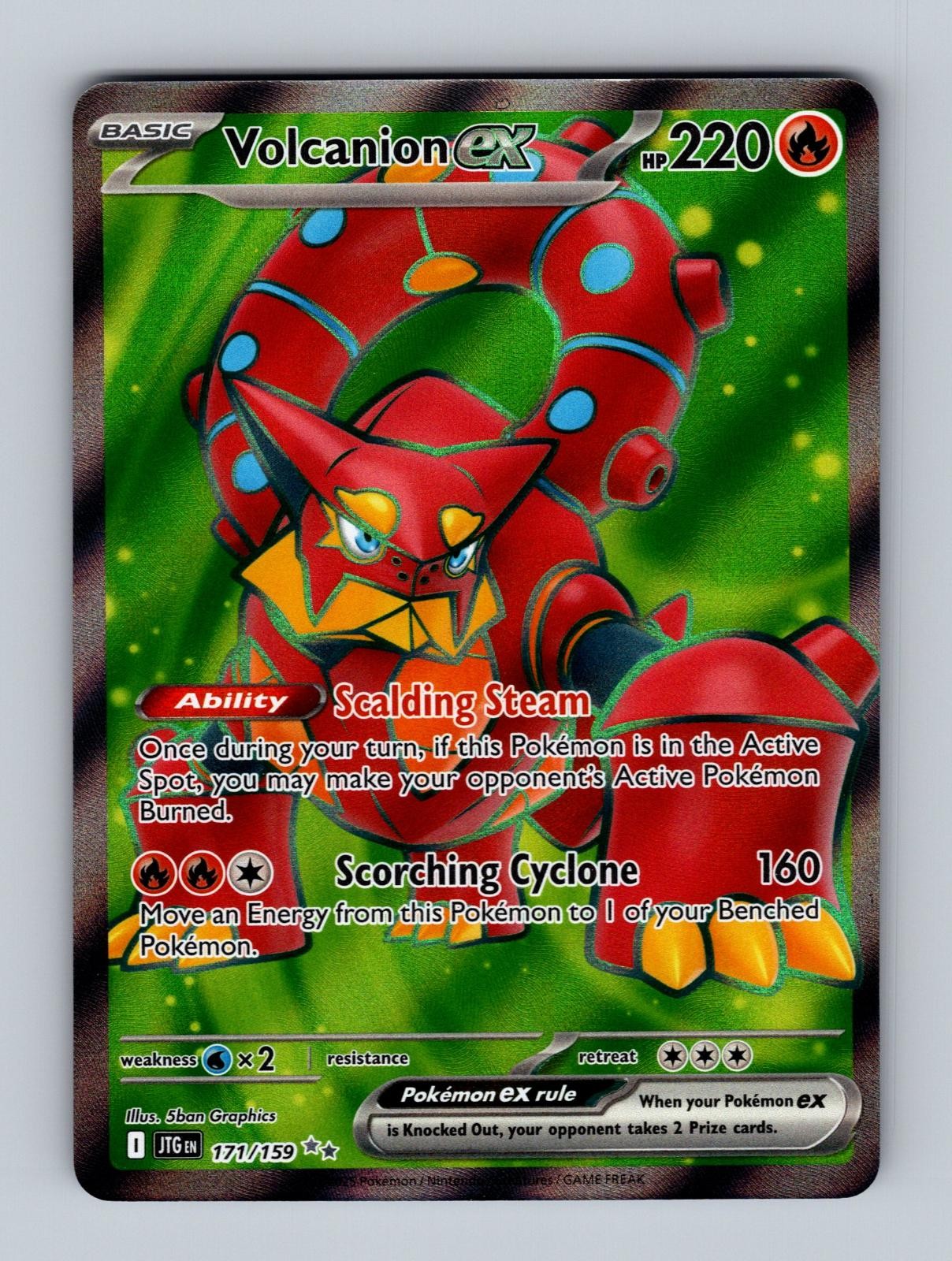 Volcanion ex 171/159 Ultra Rare Journey Together Pokemon Holo