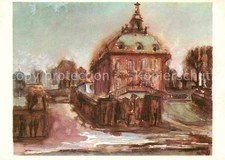 Kuenstlerkarte Gerhard Stengel Fasanenschloesschen Moritzburg