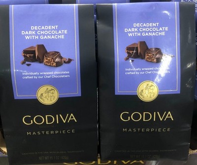 2 Bags Godiva Dark Chocolate with Ganache, 15.1 oz Each, Exp 11/26