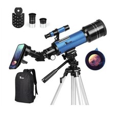 TELMU Telescope 70mm Aperture 400mm AZ Mount Astronomical Refracting Telescope