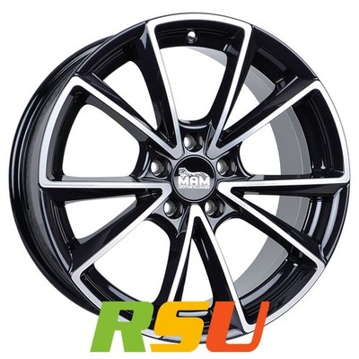 MAM A5 black front polish 8x19'' ET30 LK5 112 ML 66.6 Alufelgen 19 Zoll