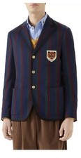 Gucci Tiger Patch Men’s  Cardigan Jacket Blazer It 64 R NWT