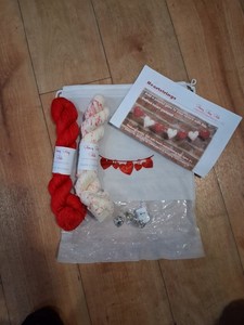Stunning String Studio"Heartstrings"w/yarn, pattern,stitch marker,string lights