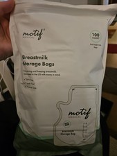 Motif Medical Breast Milk Storage Bags 8oz Single Use Bags 100 count BPA-Free