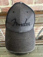 Fender Black/Gray Trucker Ballcap Embroidered 1946 Adjustable Mesh Back