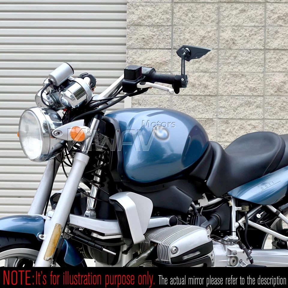 Espejo retrovisor extremo barra izquierdo x1 Wisp negro limpio M8 atornillado para BMW R 850 RT R 900 RT Foto 4 de 4