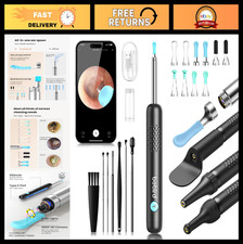Ear Wax Removal Tool with HD Camera, Wireless Ear Cleaner, Black, FSA Approved