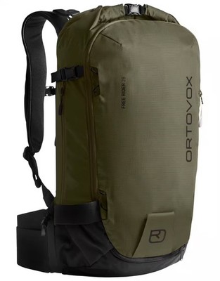 ortovox free rider ski snowboard backpack 28L Freeriding Touring for Skiing, Snowboarding and Backcountry Sports - Blue Note allowing a hydration bladder to be carried and routed through the pack Rucksack Ortovox Free Rider 24