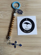 Backpack, handbag charm, Miraculous medal Rosary - handmade Catholic gift