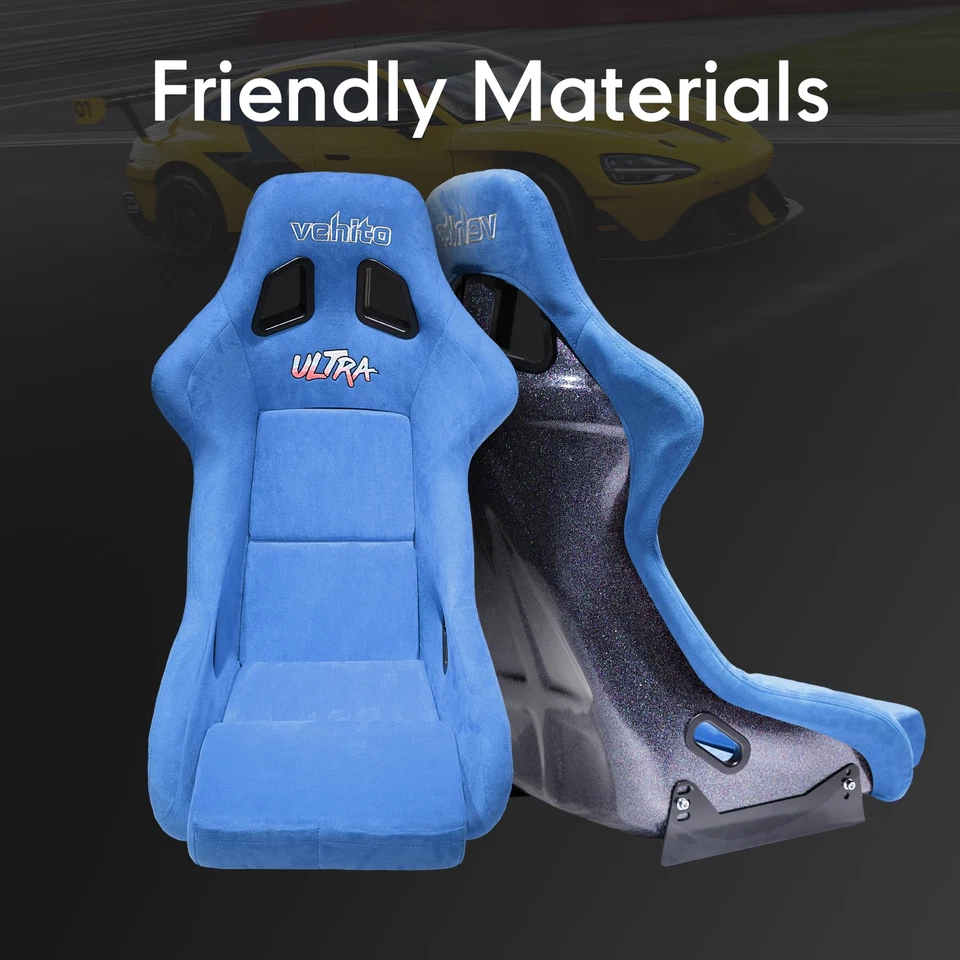 INNOVATIONS FRP-302BK-ULTRA LARGE PRISMA FIXED BACK BUCKET RACING SEAT BLUE Foto 3 de 4