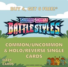 Pokemon Kampfstile Common, Uncommon, Rare, Holo & Reverse Holo Einzeln