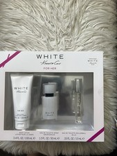 Kenneth Cole White 3 Pc Gift Set, 1oz.EDT 0.33oz Rollerball 3.4 oz Body Lotion