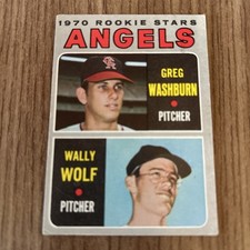 1970 Topps Rookie Rc Card #74 Greg Washburn  Wally Wolf  Angels Ex+ Free Ship!. rookie card picture