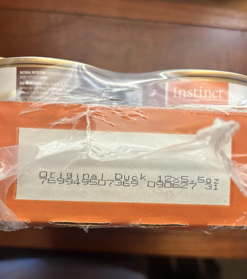 Instinct Original Pate Grain Free Real Duck Recipe Wet Canned Cat Food x6 Cans - Image 3 of 3