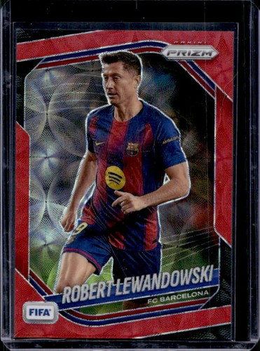 2025-26 Panini Prizm FIFA Robert Lewandowski Choice Red Prizm #/88 Barcelona