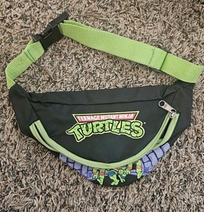 Teenage Mutant Ninja Turtles 1989-90 Vintage Fanny Pack With Neon Green Straps