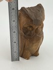 Hand Carved 5” VTG Wooden Owl Wall Pocket/ Match Holder Unsigned — photo 8