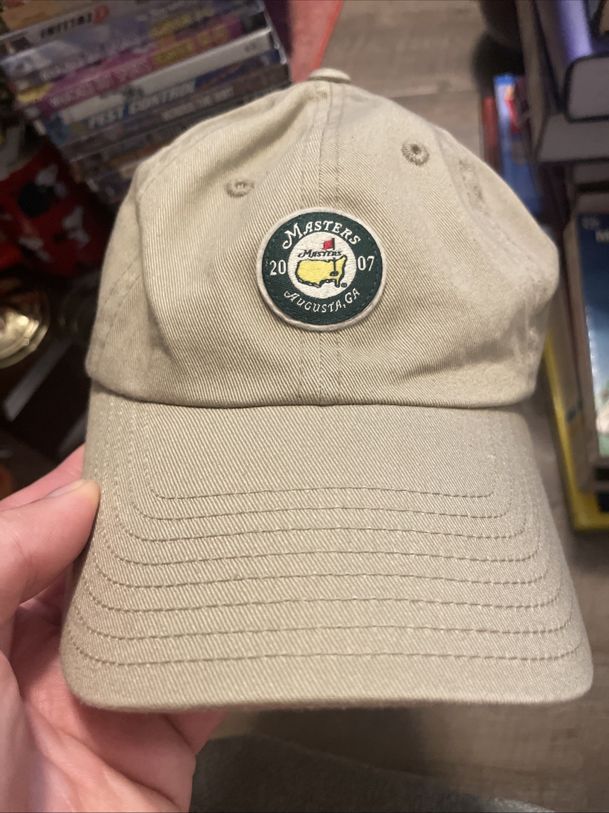 2007 Masters Hat Golf Championship Khaki American Needle Zach Johnson Strapback