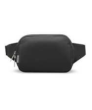 Black Fanny Pack 1L for Women with 2-way Zipper, Small Belt Bag with Adjustab...