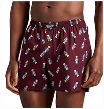 NWT Polo Ralph Lauren Morning Coffee Bear AOP Classic Fit Cotton Woven Boxer, M
