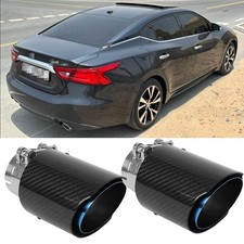 Pair 2.5 To 3.5 Stainless Steel Exhaust Tip Carbon Fiber For Nissan Maxima