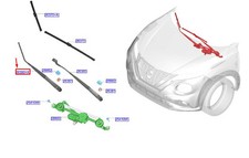 Nissan Juke F16 MK2 Frontwischerarm rechts LHD 288866PE0A NEU ORIGINAL