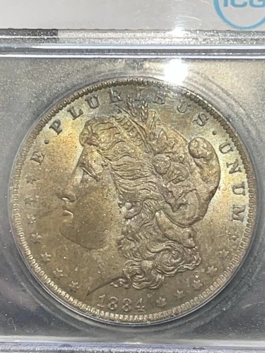 Morgan Silver Dollar 1884-O-Vam 5D - Nice Obverse Toning - ICG  MS64