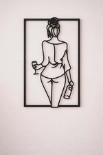 Modern Line Art Woman Wall Decor Framed Minimalist Plastic Wall Art Home Decor