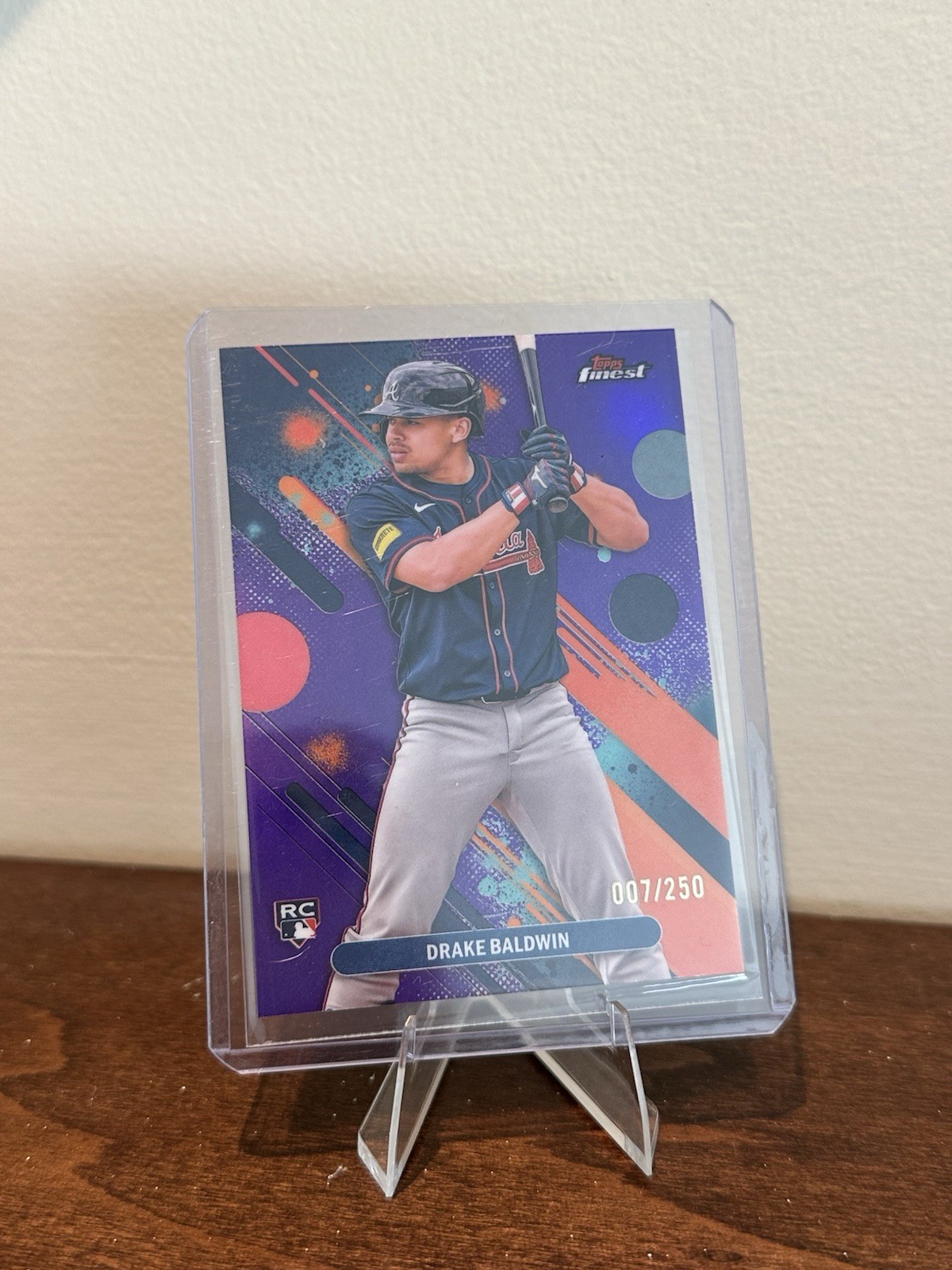 2025 Topps Finest - Common Drake Baldwin #21 Purple Refractor /250 (RC)