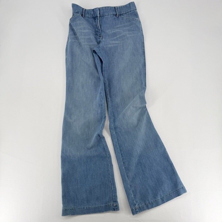 Express Design Studio Editor Bootcut Stretch Denim Pants Size 4 Blue Good