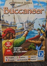 Buccaneer Board Game New Open Box - RARE! Queen Games